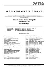 insolvenzversteigerun g - VENTA Industrieversteigerungen GmbH