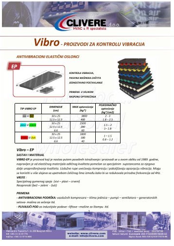 Vibro- PROIZVODI ZA KONTROLU VIBRACIJA