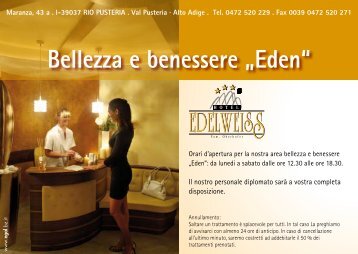 Bellezza e benessere „Eden“ - Hotel Edelweiss