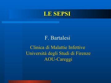 Sepsi - Medicina e Chirurgia - Università degli Studi di Firenze