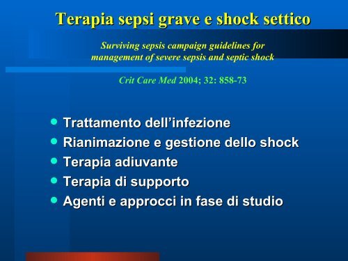 Sepsi - Medicina e Chirurgia - Università degli Studi di Firenze