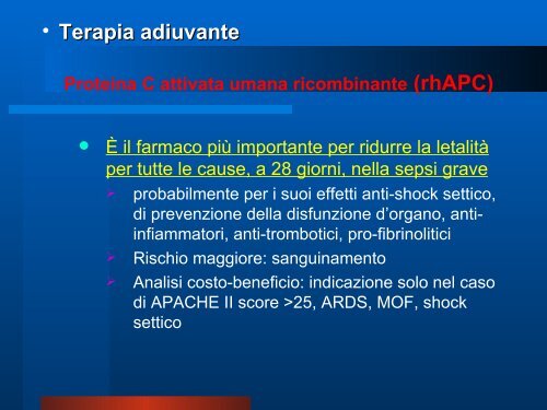 Sepsi - Medicina e Chirurgia - Università degli Studi di Firenze