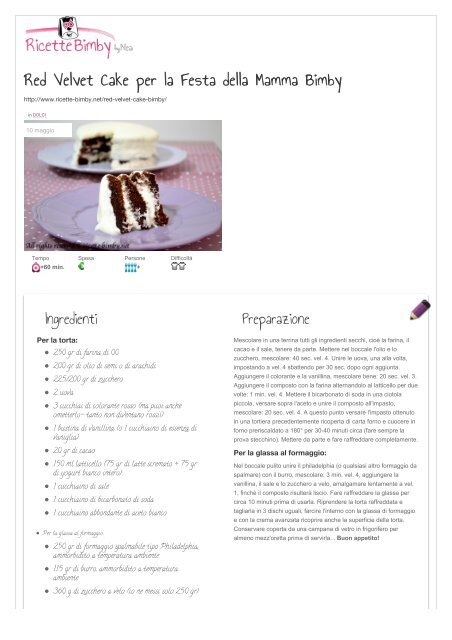 RICETTARIO BIMBY PDF DA SCARICARE