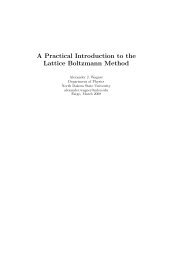 A Practical Introduction to the Lattice Boltzmann Method - NDSU