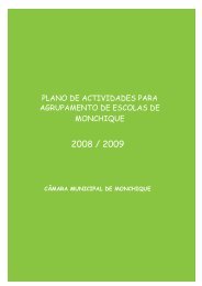 plano de actividades para agrupamento de escolas de monchique