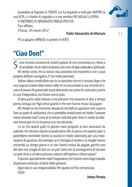 NOTIZIARIO PERIODICO DELLA COMUNITÀ CRISTIANA CHE ...