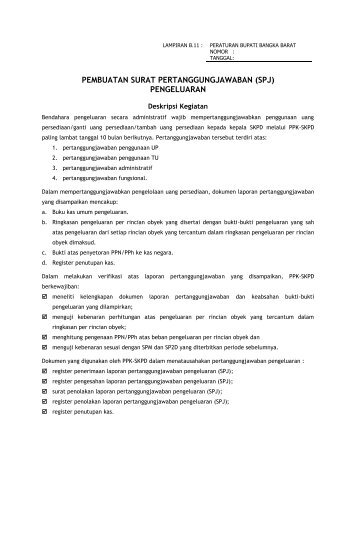 PEMBUATAN SURAT PERTANGGUNGJAWABAN (SPJ ...