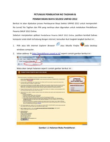 petunjuk pembuatan no tagihan pembayaran biaya seleksi ... - SMUP