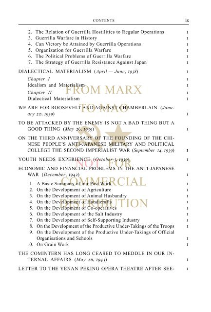 K. This is the 1st working draft of vol. VI. It still ... - From Marx to Mao