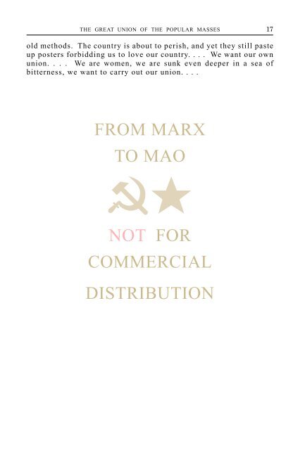 K. This is the 1st working draft of vol. VI. It still ... - From Marx to Mao