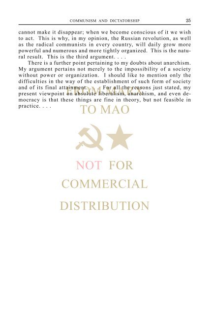 K. This is the 1st working draft of vol. VI. It still ... - From Marx to Mao