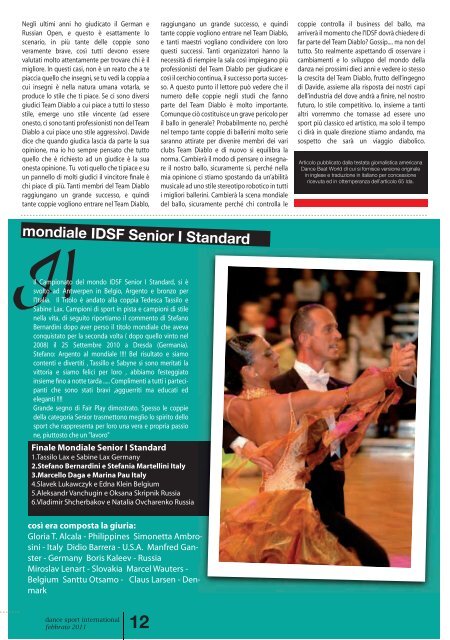 dancesport Magazine- febbraio2011 - infoDANZA