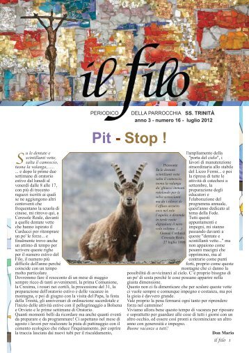 Apri il pdf del Filo nr 16 - Inizio - Parrocchia SS Trinità