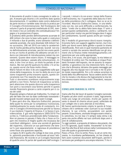 IL GIORNALE DELLA dei Medici e degli Odontoiatri ... - Enpam