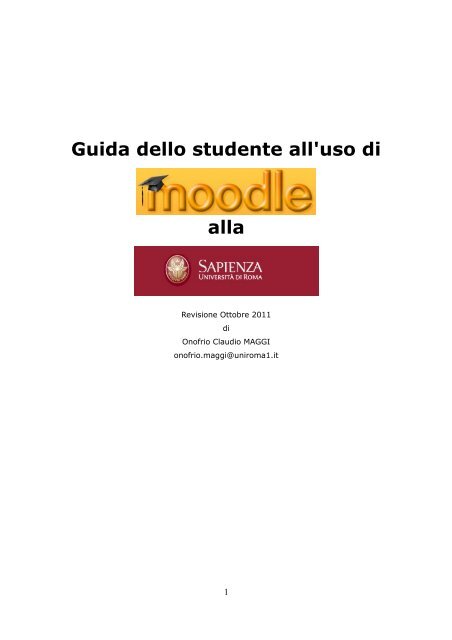 Guida dello studente all'uso di alla - eLearning - Sapienza