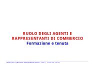 Il Ruolo degli agenti e rappresentanti di commercio ... - TuttoCamere.it