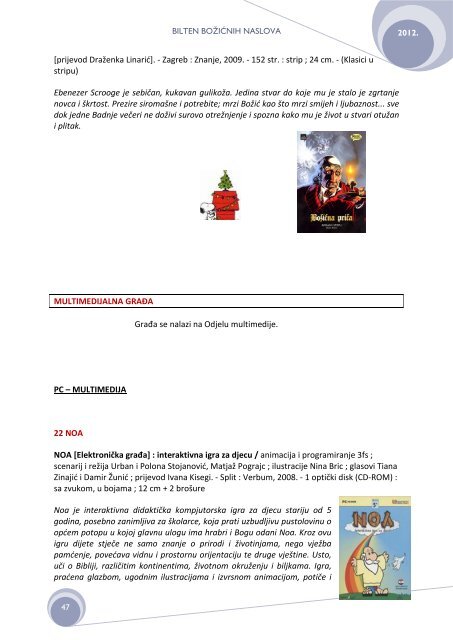 Preuzmite bilten u .pdf formatu (1,7 Mb) - Gradska knjižnica Marka ...