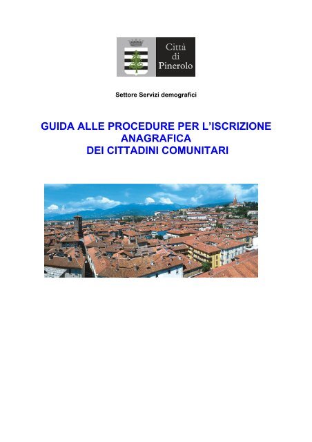 guida alle procedure per l'iscrizione anagrafica dei cittadini comunitari