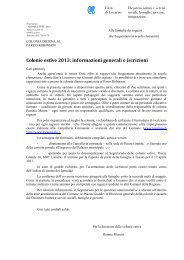 Colonie estive 2013: informazioni generali e iscrizioni - Locarno