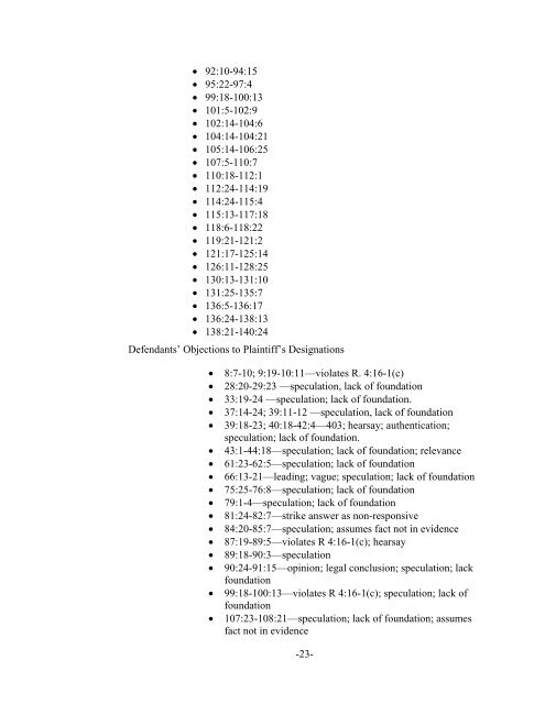 Final Joint Pretrial Order - Reinsurance Focus