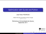 Optimization with Gurobi and Python - Universidade do Porto