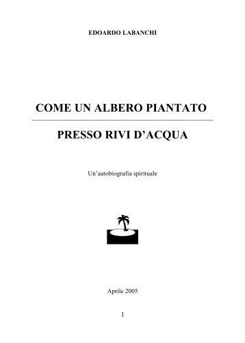 come un albero piantato presso rivi d'acqua - Casa Editrice HILKIA