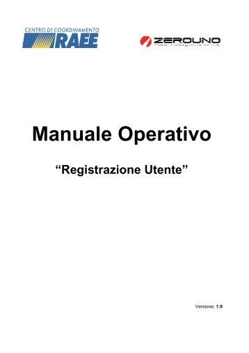 Manuale Operativo - CdC RAEE