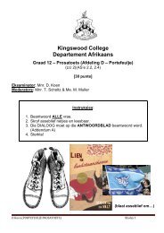Graad 12 Prosatoets (Lien se langstaan skoene) - LitNet