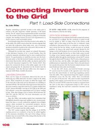 Connecting Inverters to the Grid - Home Power Magazine