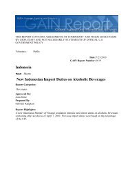 Indonesia New Indonesian Import Duties on Alcoholic Beverages