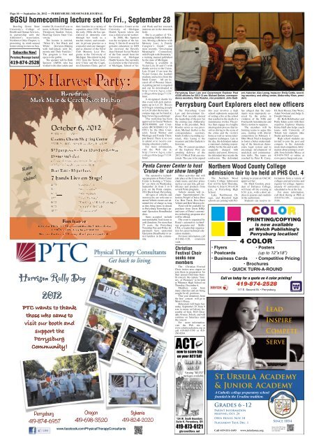 September 26, 2012 PDF Edition of the Perrysburg Messenger Journal