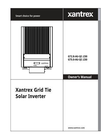 Xantrex Grid Tie Solar Inverter - Energy Matters