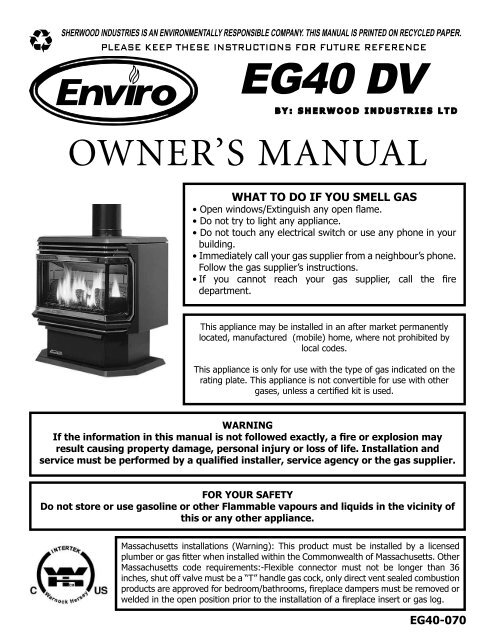 C 10365 Instruction Eg40 Dv Owner S Manual Pdf Enviro