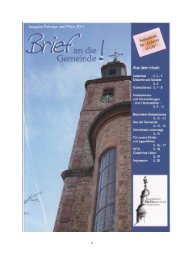 Gemeindebrief Februar/März 2011 - Evangelische Kirche Götzenhain