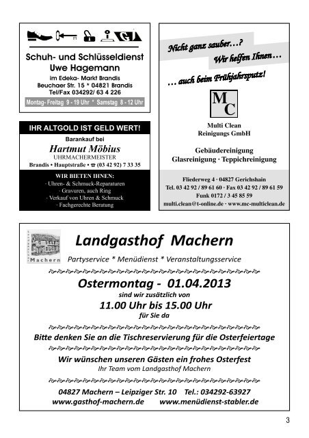 Amtsblatt Nr. 220 März 2013 - Gemeinde Machern