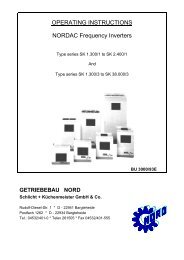 OPERATING INSTRUCTIONS NORDAC Frequency Inverters