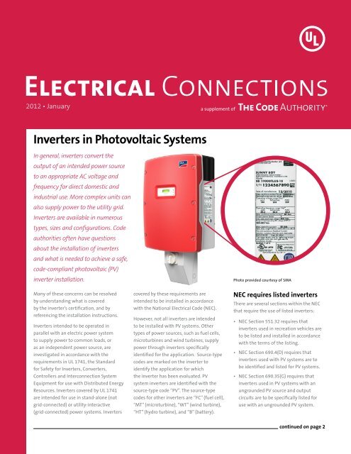 Inverters in Photovoltaic Systems - UL.com