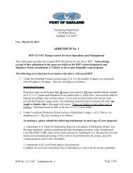 ADDENDUM No. 1 - Port of Oakland