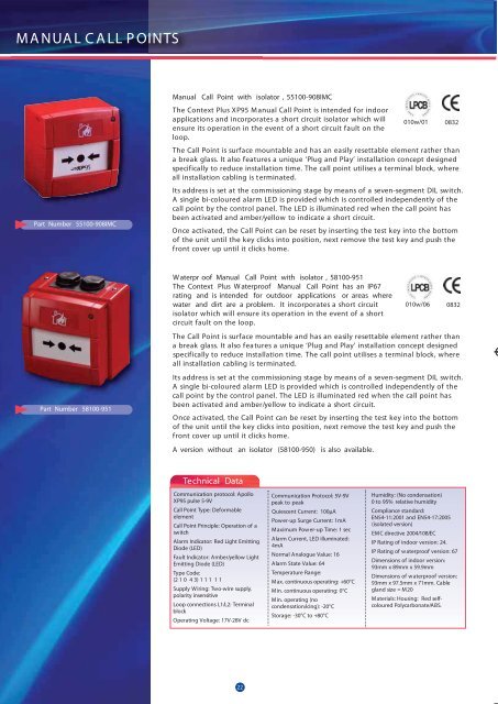 MANUAL CALL POINTS - agnidevices.com