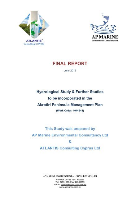 Hydrological Study - Sovereign Base Areas Cyprus