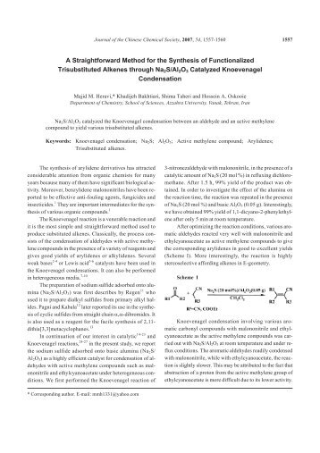 A Straightforward Method for the Synthesis of Functionalized ...