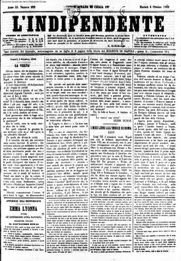 L'INDI - Les Journaux d'Alexandre Dumas