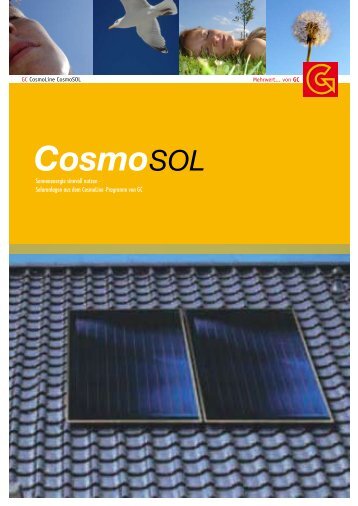 Solaranlagen aus dem CosmoLine -Programm von GC - Koop ...