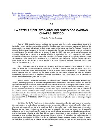 36 LA ESTELA 2 DEL SITIO ARQUEOLÓGICO DE ... - Asociacion Tikal