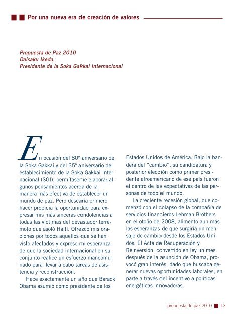 Propuesta de paz 2010 - Ediciones-civilizacionglobal.com