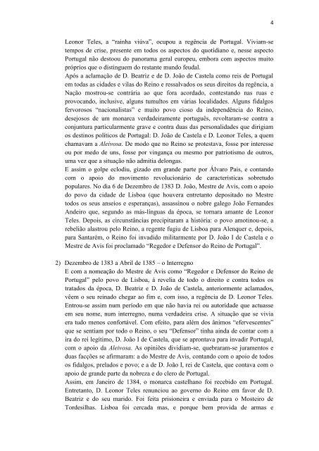 Fernão Lopes, Crónica de D. João I – “Do alvoroço que foi na ...