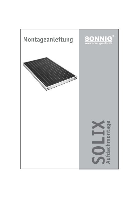 Montageanleitung - SONNIG