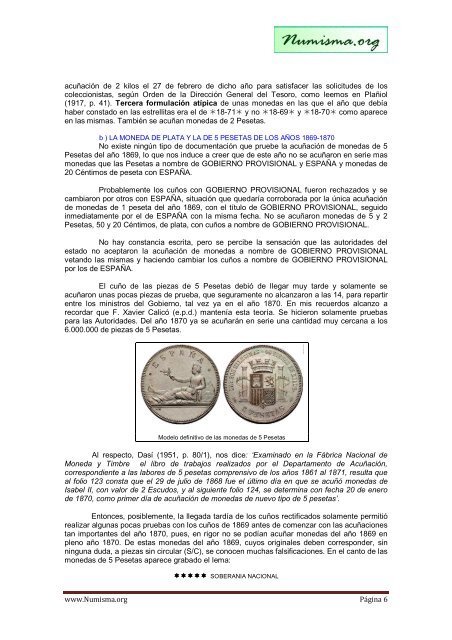 historia numismática de un interregno turbulento - Numismática y ...