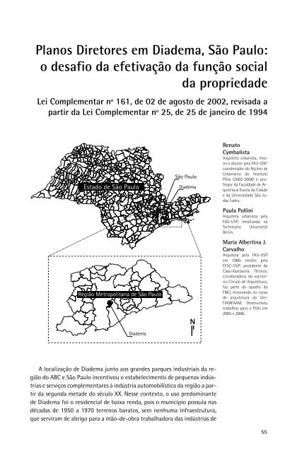 Planos Diretores: processos e aprendizados - Polis