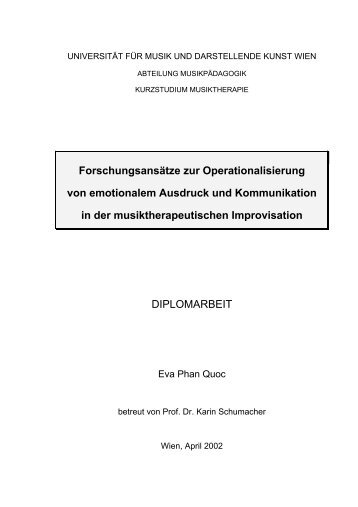 Forschungsansätze zur Operationalisierung von emotionalem ...